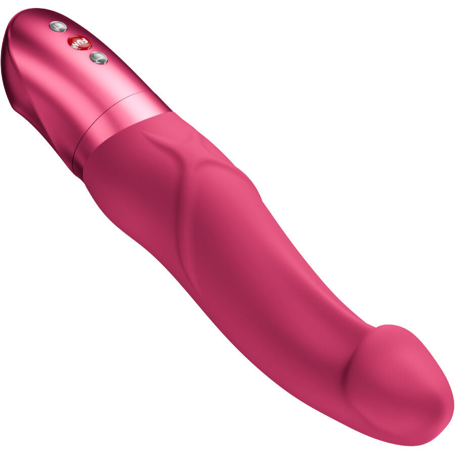 FUN FACTORY MR BOSS G-Punkt-Vibrator in Pink mit geschwungener Form und Bedienelementen in schräger Detailansicht
