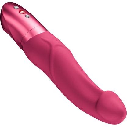 FUN FACTORY MR BOSS G-Punkt-Vibrator in Pink mit geschwungener Form und Bedienelementen in schräger Detailansicht