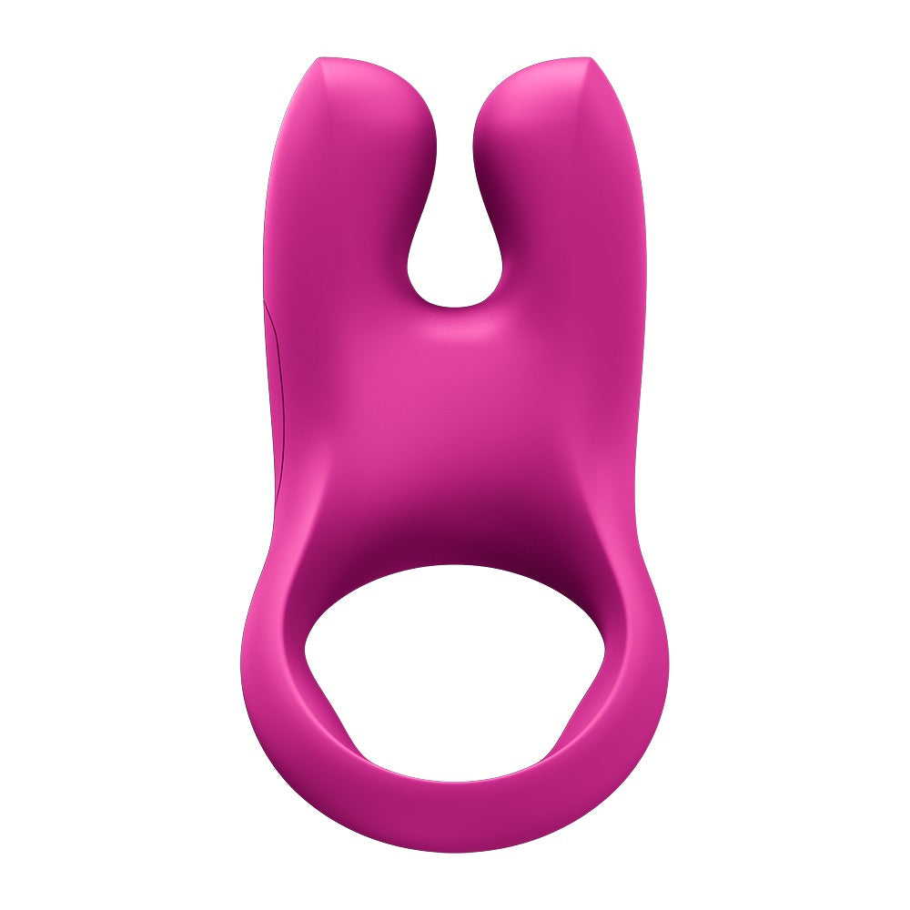 FUN FACTORY NŌS CLASSIC Vibro-Penisring in Pink mit Ringöffnung in der Rückansicht