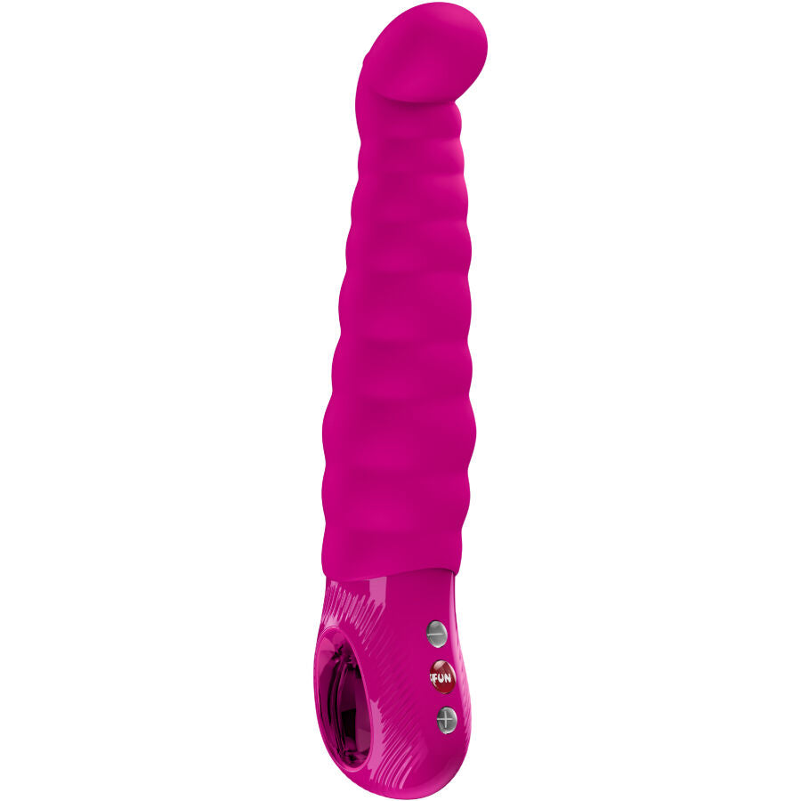FUN FACTORY PATCHY PAUL G-Punkt-Vibrator in Pink mit strukturierter Form in der Rückansicht