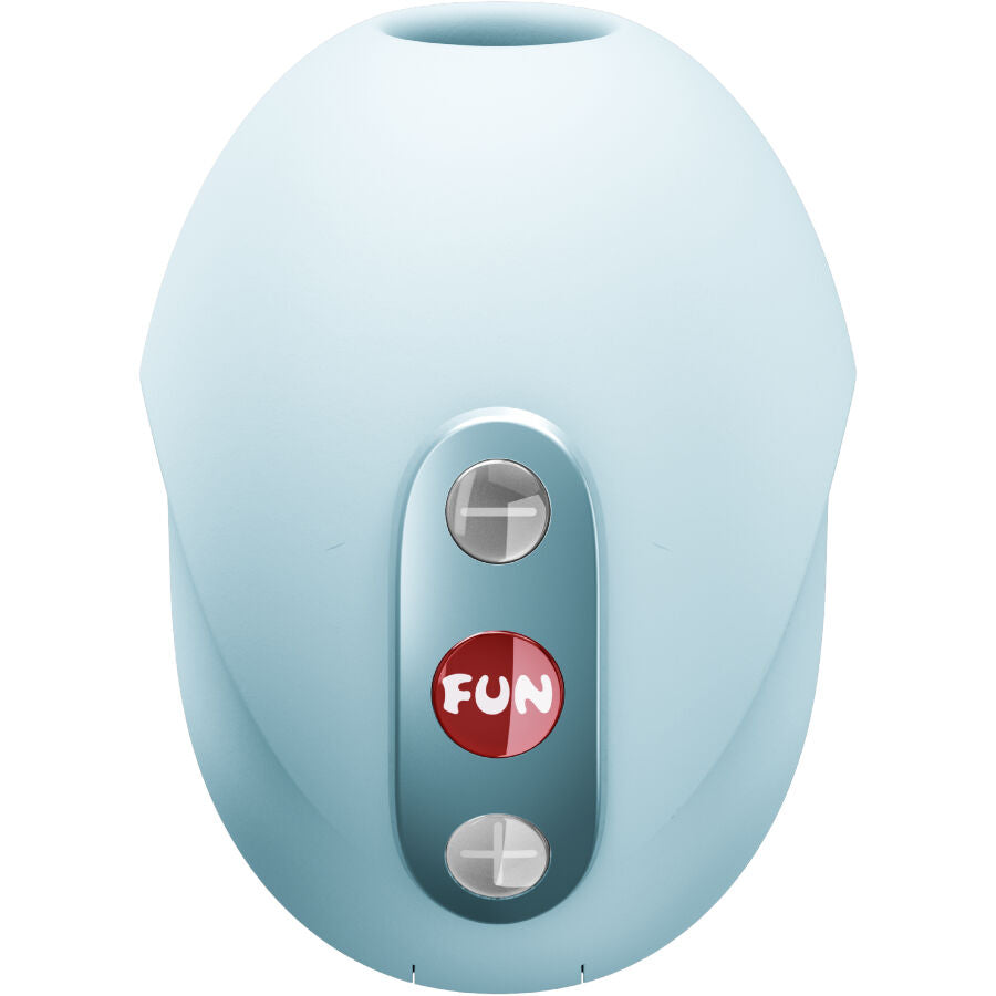 FUN FACTORY SEDUCTION Air Pulse Druckwellenvibrator in Hellblau mit sichtbaren Bedienelementen