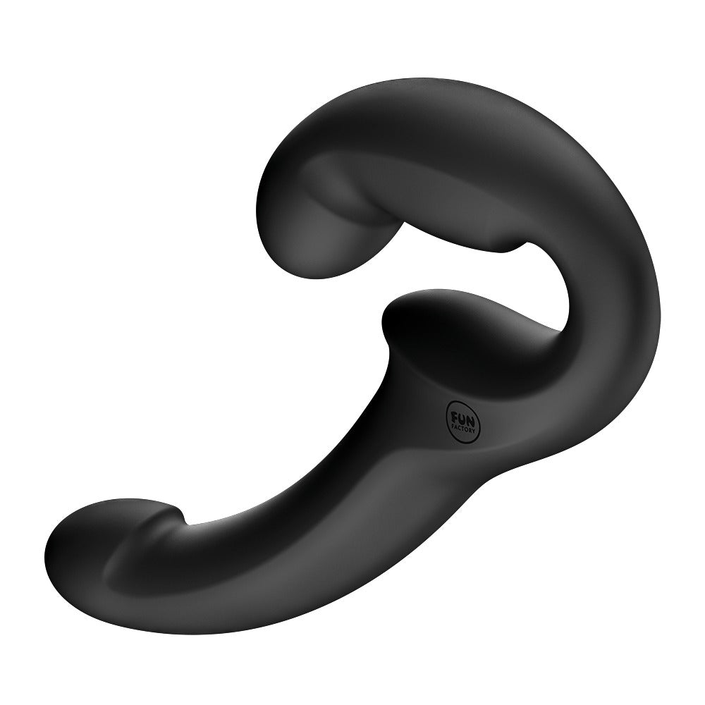 FUN FACTORY SHARE LITE Doppeldildo in Schwarz mit ergonomisch geschwungener Form in der Detailansicht