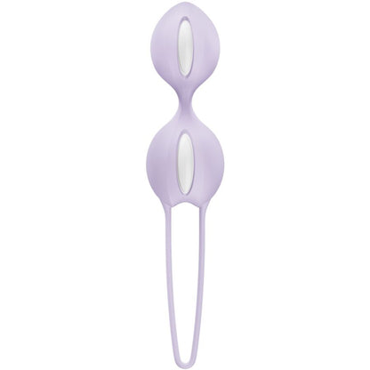 FUN FACTORY SMARTBALLS DUO Beckenbodentrainer in Lila mit zwei verbundenen Kugeln und Rückholschlaufe