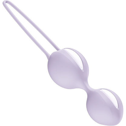 FUN FACTORY SMARTBALLS DUO Beckenbodentrainer in Lila mit zwei Kugeln in seitlicher Produktansicht