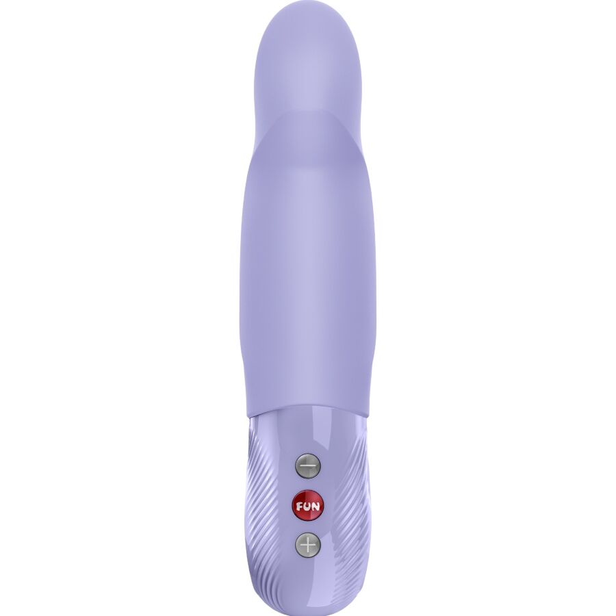 FUN FACTORY STRONIC G FORTE G-Punkt-Pulsator in Lila – Frontansicht mit geschwungenem Schaft, ausgeprägter Spitze und sichtbaren Bedienelementen