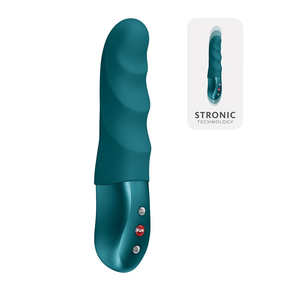 FUN FACTORY STRONIC PETITE Pulsator in Türkis mit 8 Stoßmodi in der Gesamtansicht