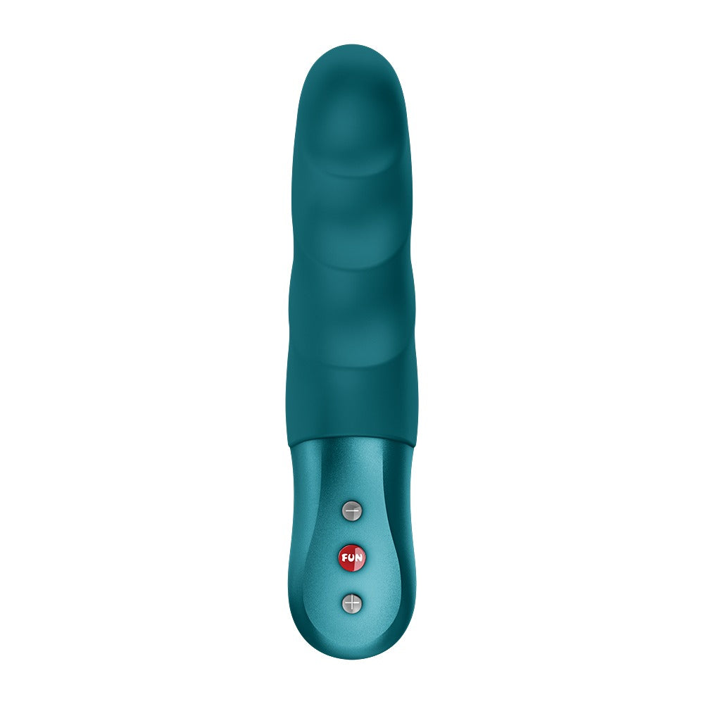 FUN FACTORY STRONIC PETITE Pulsator in Türkis mit strukturierter Form in der Vorderansicht