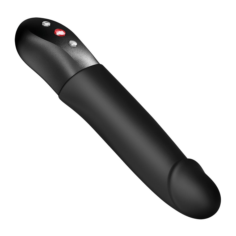 FUN FACTORY STRONIC REAL Premium-Pulsator in Schwarz in schräger Produktansicht