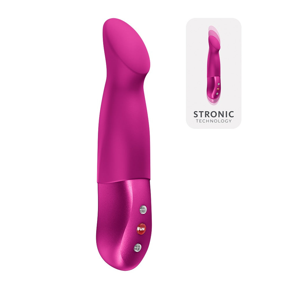 FUN FACTORY STRONIC SUNDAZE Stoßvibrator in Pink in der Gesamtansicht mit STRONIC-Technologie