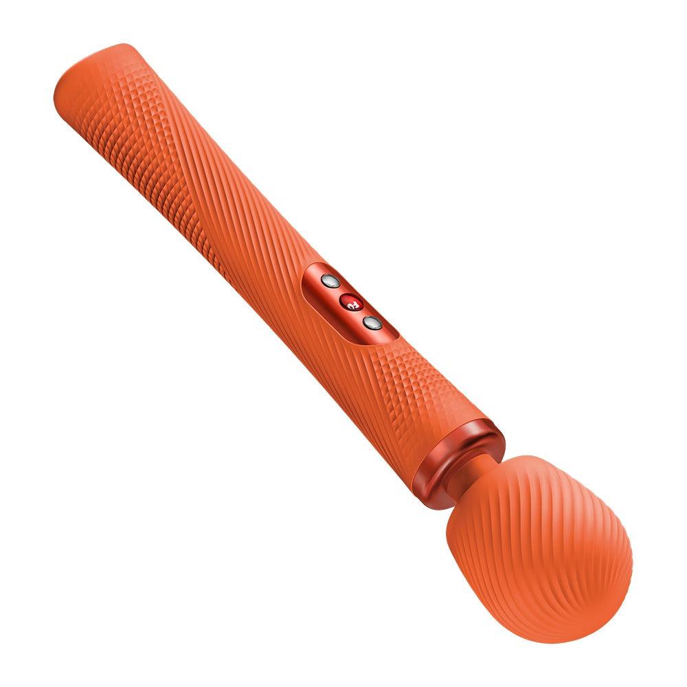 FUN FACTORY VIM Premium Wand-Massager in Orange in schräger Produktansicht