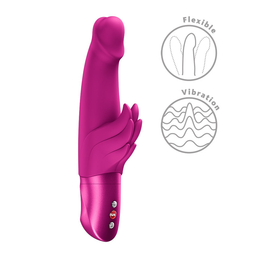 FUN FACTORY WICKED ANGEL Rabbitvibrator in Pink für sinnliche Dual-Stimulation in der Gesamtansicht