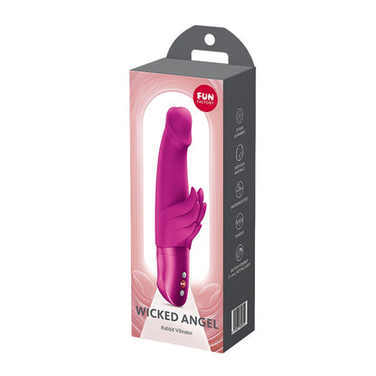 FUN FACTORY WICKED ANGEL Rabbitvibrator in Pink neben der Originalverpackung