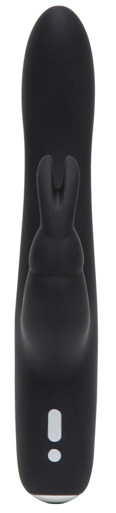Frontansicht eines eleganten schwarzen Rabbit Vibrators