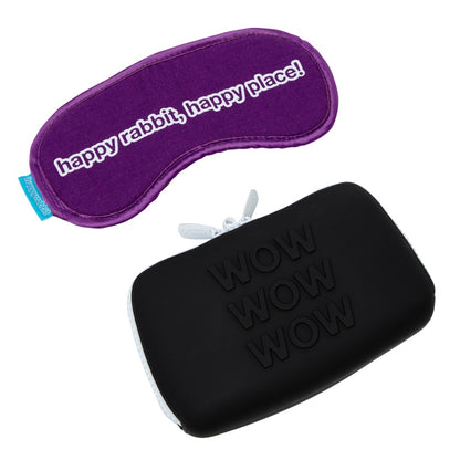 Happy Rabbit Clitoral Pleasure Kit mit violetter Augenmaske und schwarzem Aufbewahrungsbeutel