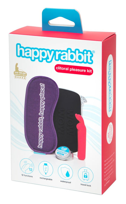 Happy Rabbit Clitoral Pleasure Kit in der Originalverpackung mit Produktabbildung und Set-Hinweisen
