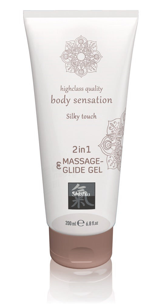 HOT Shiatsu Massage & Glide Gel 2in1 Silky Touch in der Tube in der Vorderansicht