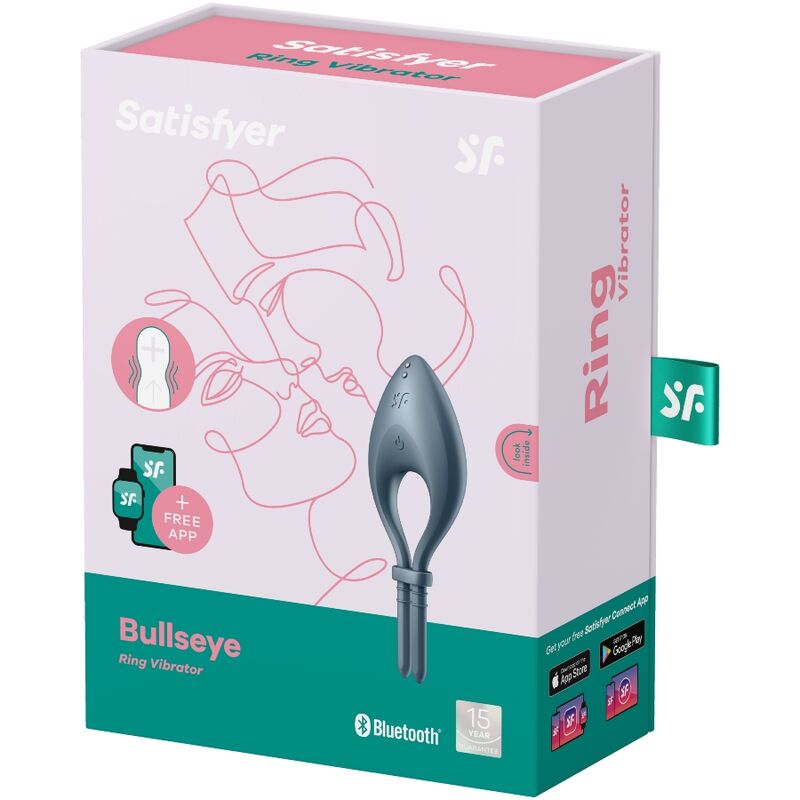 BULLSEYE RING VIBRATOR APP GRAU - Produktansicht 3