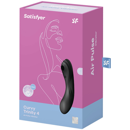 CURVY TRINITY 4 AIR PULSE VIBRATOR SCHWARZ - Produktansicht 3