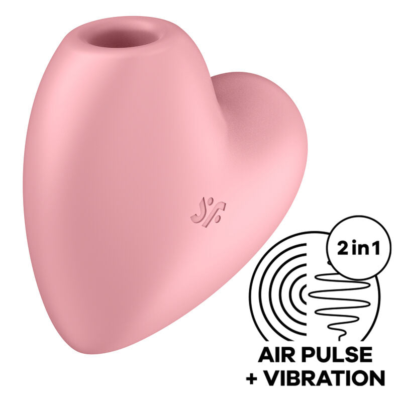 CUTIE HEART AIR PULSE STIMULATOR & VIBRATOR ROSA - Produktansicht 1