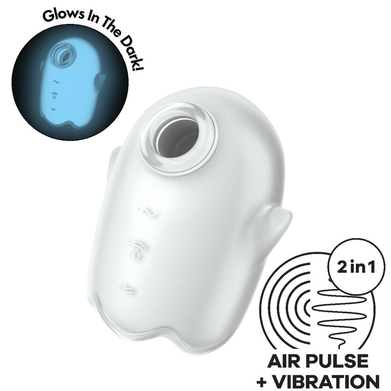 GLOWING GHOST AIR PULSE & VIBRATOR WEISS - Produktansicht 1
