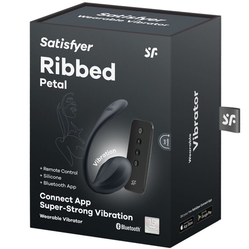 RIBBED PETAL G POINT STIMULATOR FERNBEDIENUNG SCHWARZ KOSTENLOSE APP - Produktansicht 7