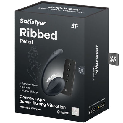 RIBBED PETAL G POINT STIMULATOR FERNBEDIENUNG SCHWARZ KOSTENLOSE APP - Produktansicht 7