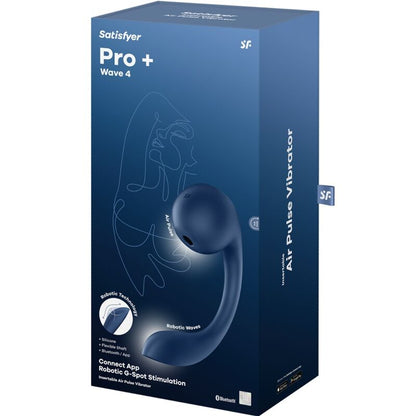PRO+ WAVE 4 G-SPOT & AIR PULSE STIMULATOR KOSTENLOSE APP DUNKELBLAU - Produktansicht 6