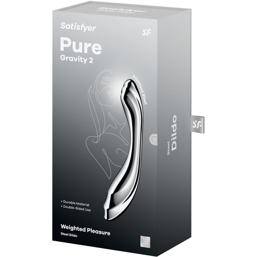 PURE GRAVITY 2 DOPPELENDELLER DILDO AUS EDELSTAHL - Produktansicht 5