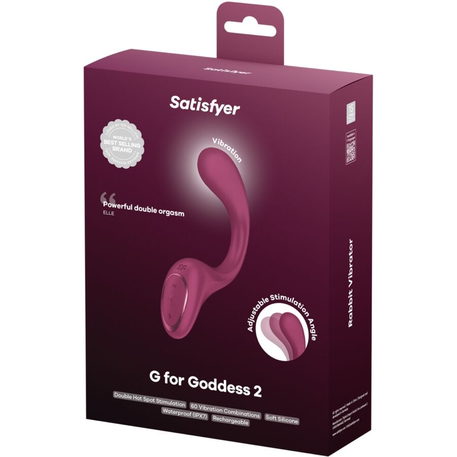 G FOR GODDESS 2 RABBIT VIBRATOR FLASCHE BORDEAUX - Produktansicht 6