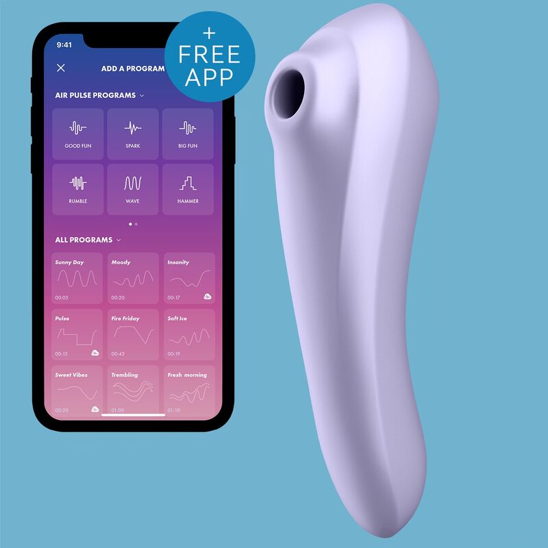 DUAL PLEASURE AIR PULSE VIBRATOR MAUVE - Produktansicht 4