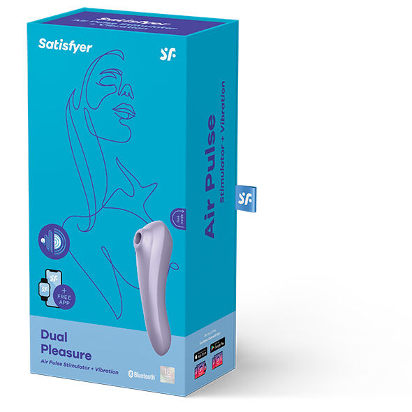 DUAL PLEASURE AIR PULSE VIBRATOR MAUVE - Produktansicht 2