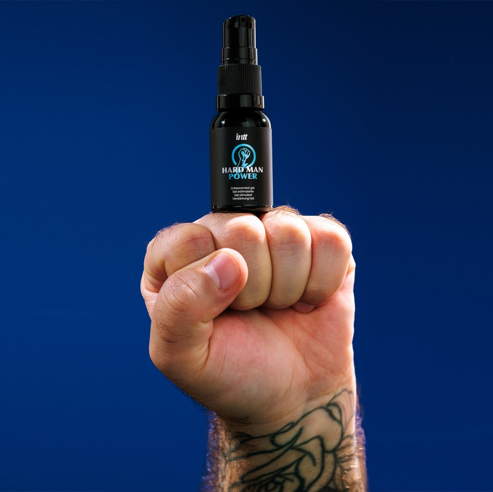 intt Hard Man Power Enhancement Gel Anwendung mit Pumpspender