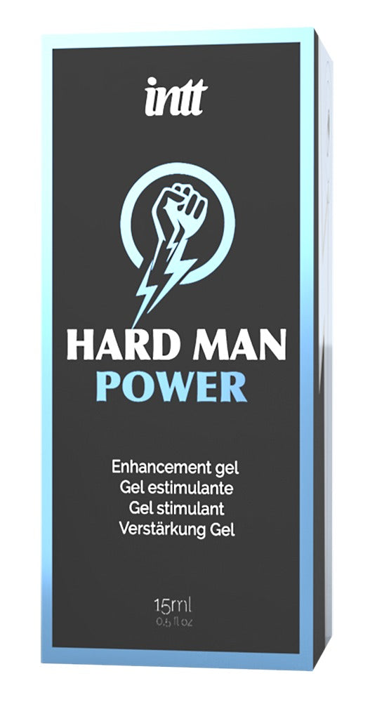 intt Hard Man Power Enhancement Gel Verpackungsdesign minimalistisch