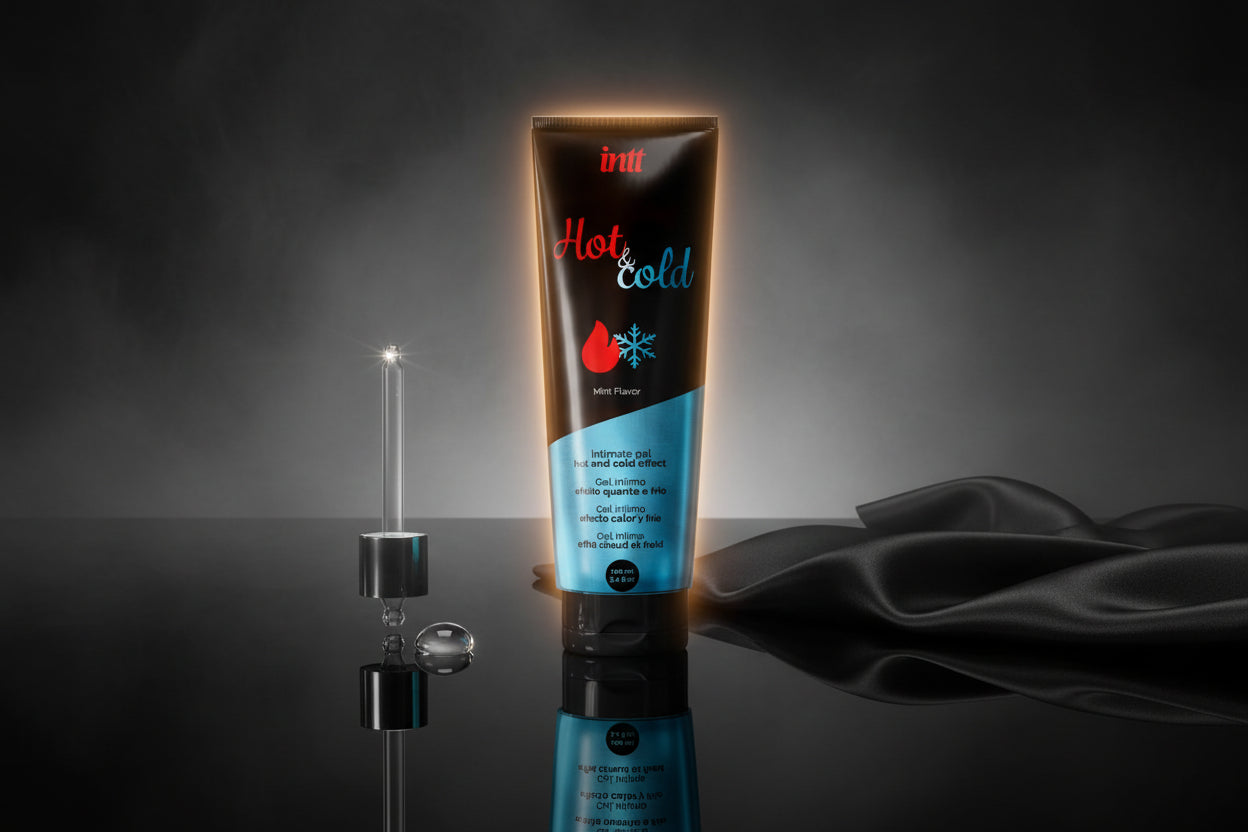 intt Hot & Cold Gleitgel auf Wasserbasis mit kühlendem und wärmendem Effekt, Minzgeschmack, 100 ml