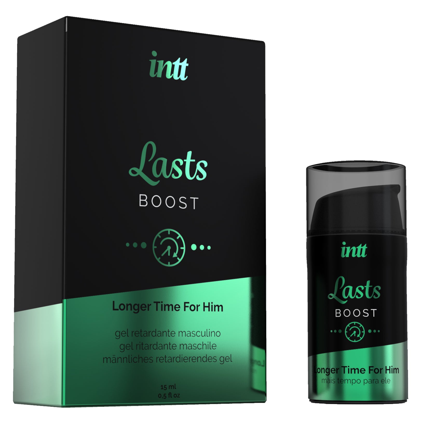 intt Lasts Ejaculation Delay Gel 15ml Verpackung und Produktansicht