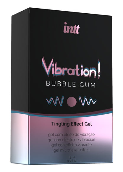 intt Liquid Vibration Bubble Gum Stimulationsgel Verpackung mit Kaugummi-Aroma und pflanzlichen Extrakten