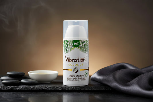 intt Liquid Vibration Coconut Stimulationsgel Flasche mit Kokos-Aroma und sanft stimulierendem Effekt