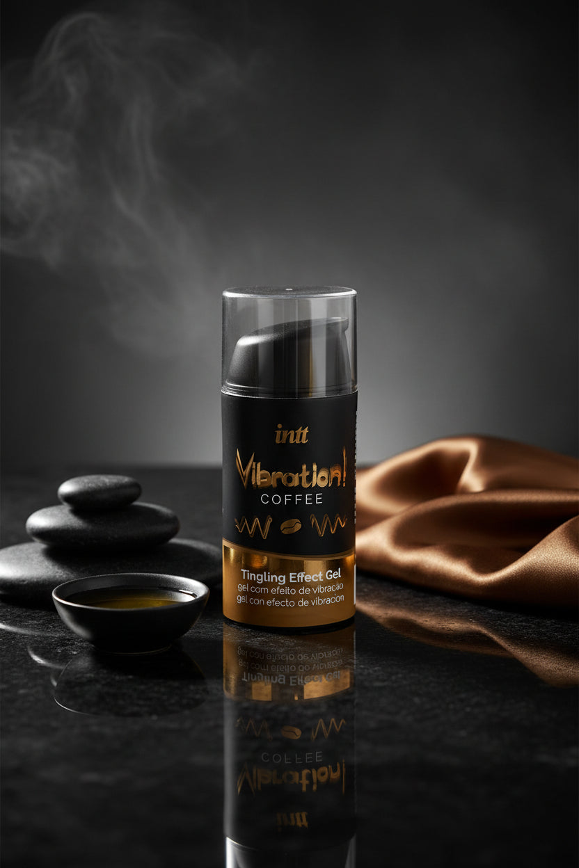 Liquid Vibration! Coffee Stimulationsgel von intt in der Verpackung
