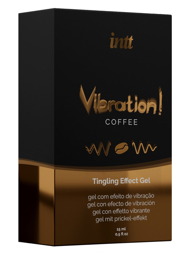 intt Liquid Vibration Coffee Stimulationsgel Verpackung mit Kaffee-Aroma und pflanzlichen Extrakten