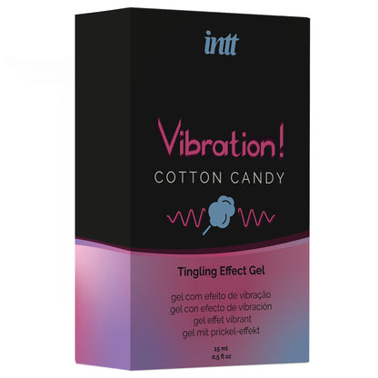 intt Liquid Vibration Cotton Candy Stimulationsgel Verpackung mit Zuckerwatte-Aroma und pflanzlichen Extrakten
