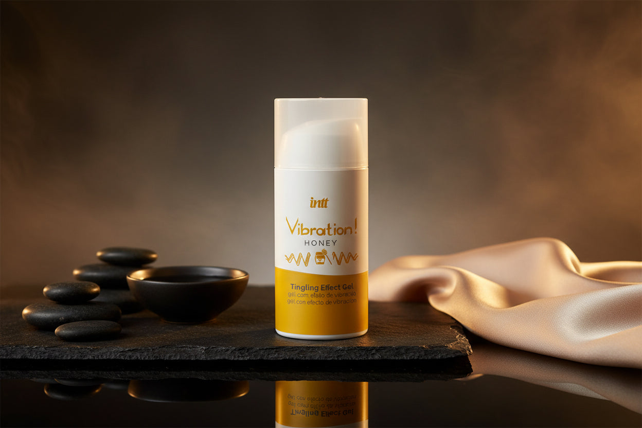 intt Liquid Vibration Honey Stimulationsgel Flasche mit Honigaroma und sanft stimulierendem Effekt