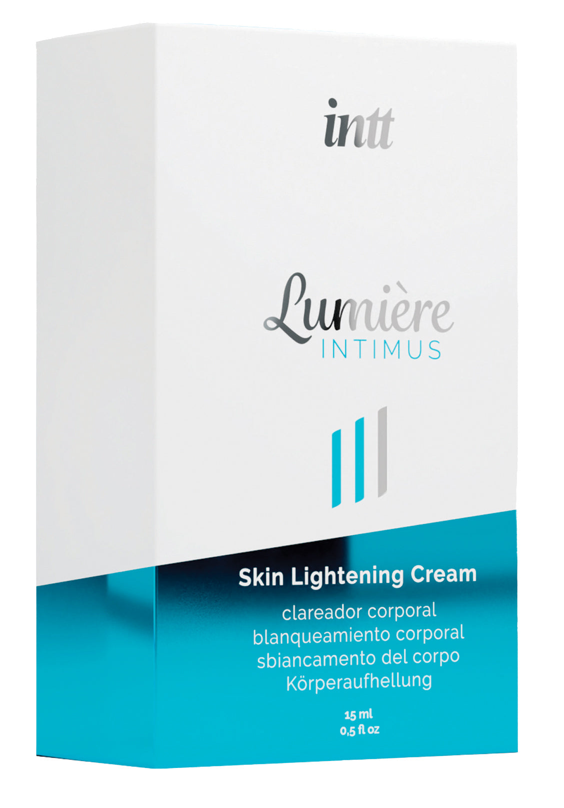 intt Lumière Intimus Skin Lightening Cream Verpackungsdesign für intime Hautpflege