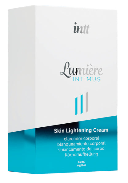 intt Lumière Intimus Skin Lightening Cream Verpackungsdesign für intime Hautpflege