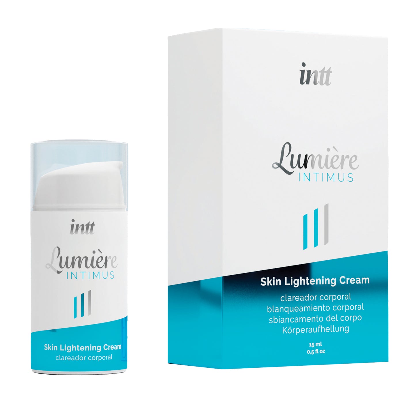 intt Lumière Intimus Skin Lightening Cream Verpackung für ebenmäßige Hautpflege