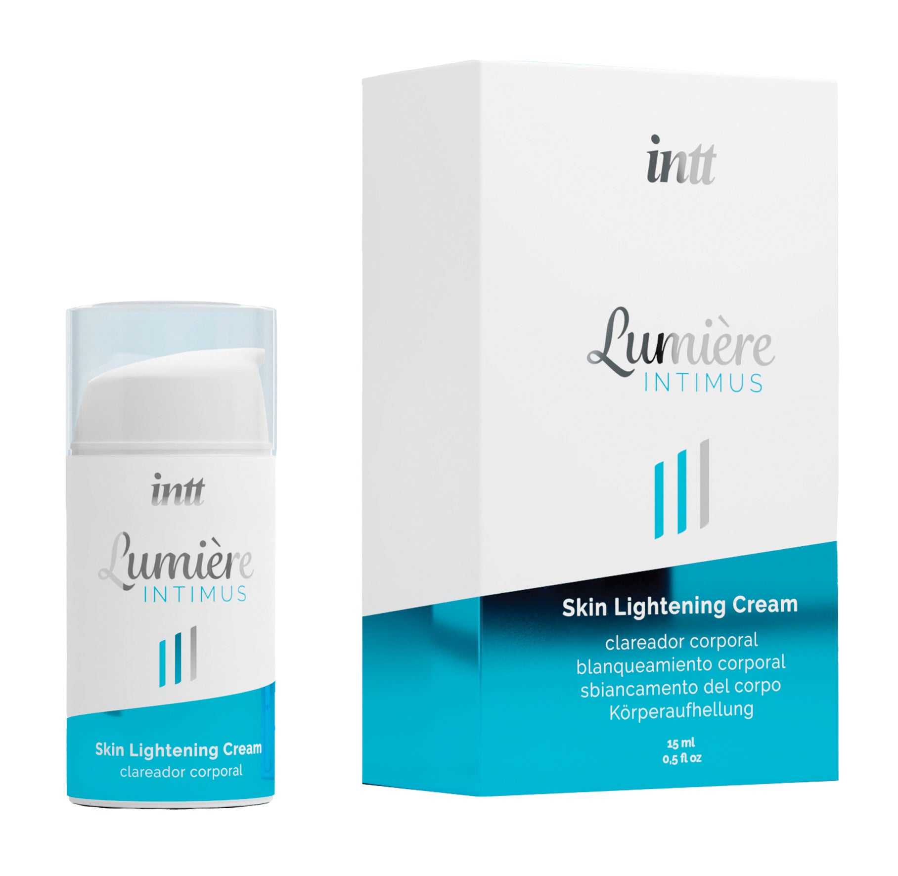 intt Lumière Intimus Skin Lightening Cream Verpackung für ebenmäßige Hautpflege