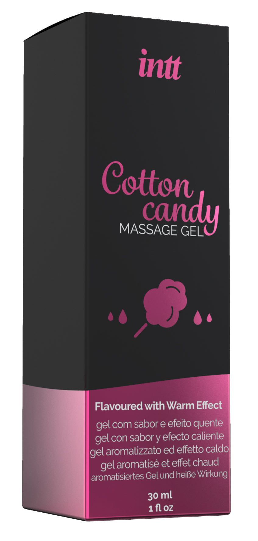 intt Massage Gel Cotton Candy Detailansicht süßes Massagegel