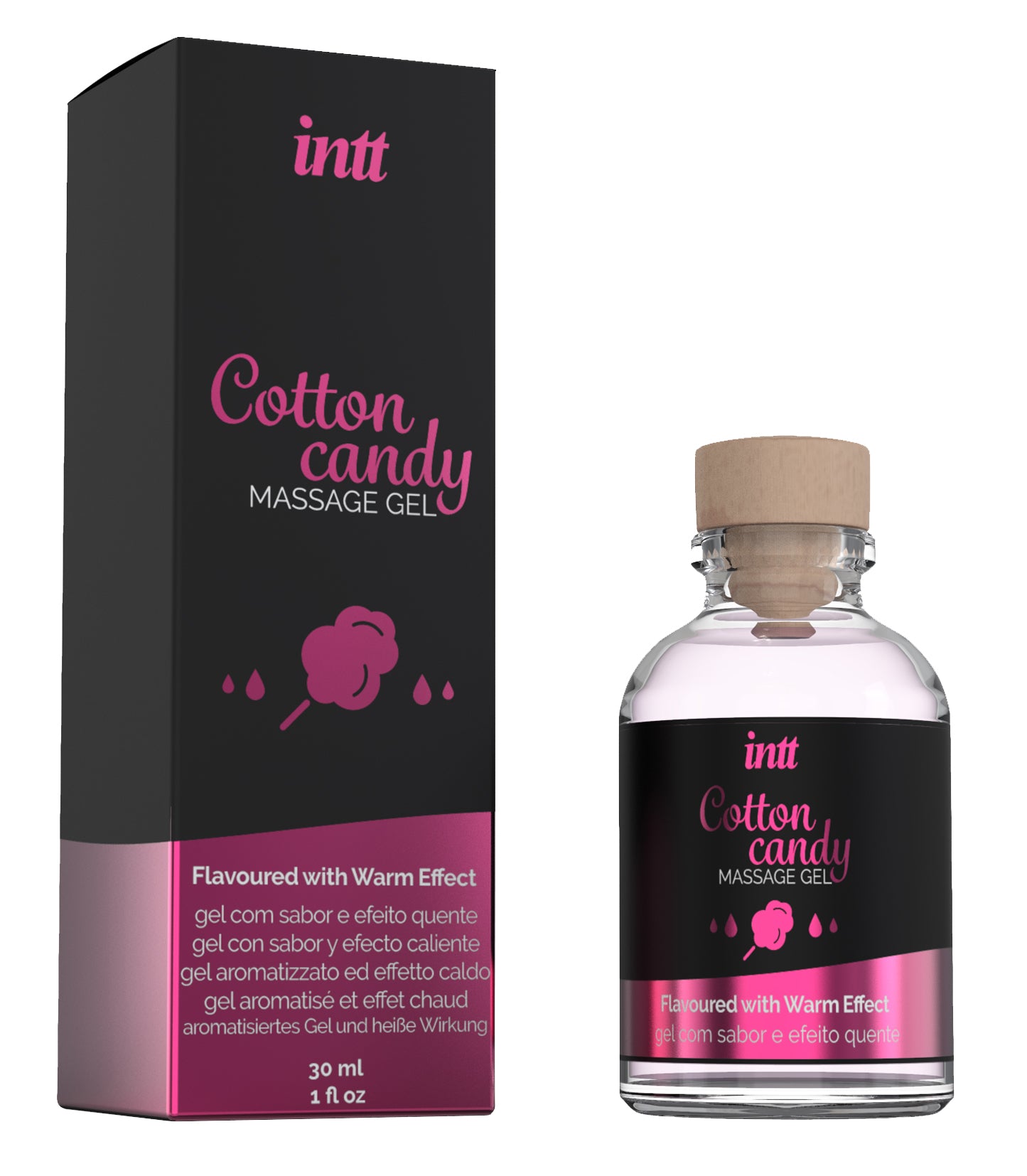 intt Massage Gel Cotton Candy Verpackung süßes Aroma Intimate Wellness