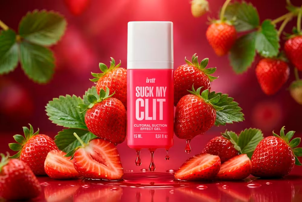 intt Suck my Clit Wild Strawberry Klitoris-Stimulationsgel mit Walderdbeer-Aroma