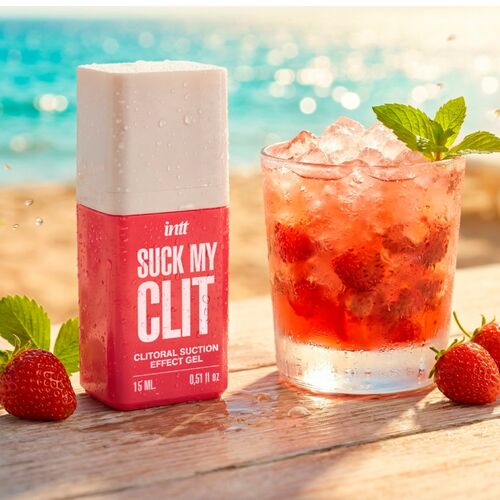 intt Suck my Clit Wild Strawberry Stimulationsgel mit fruchtigem Wild-Strawberry-Aroma