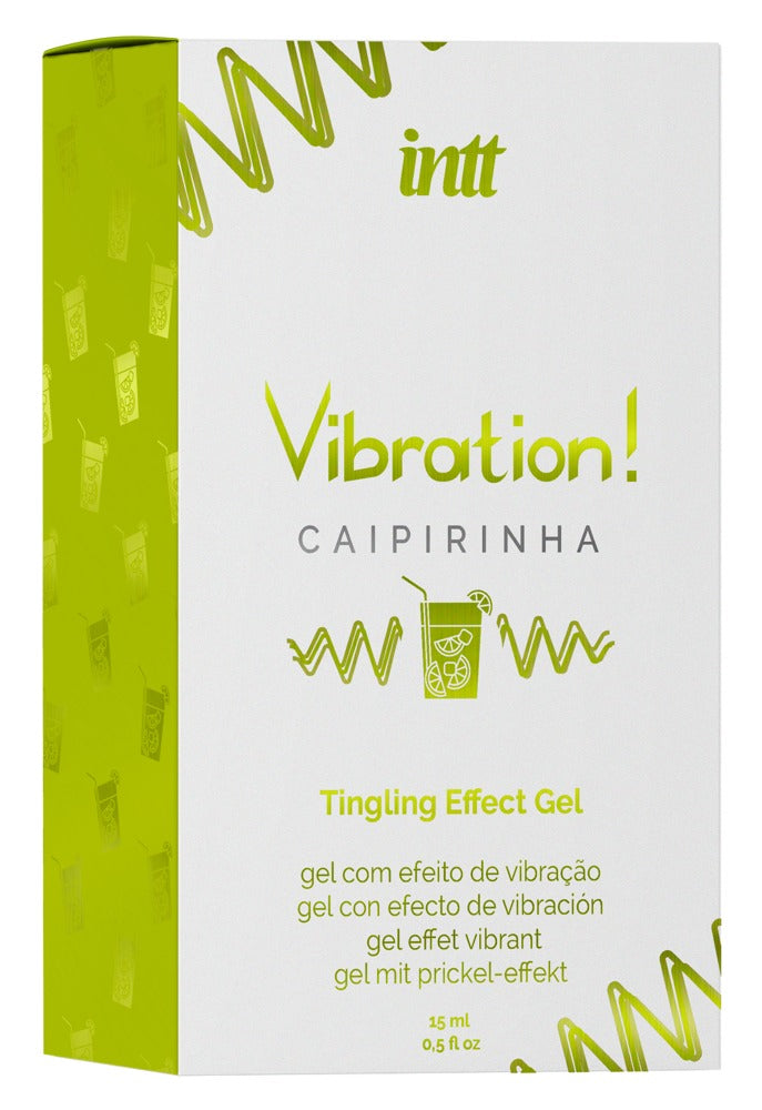 Verpackung des intt Vibration Caipirinha Stimulationsgels mit fruchtigem Cocktail-Aroma